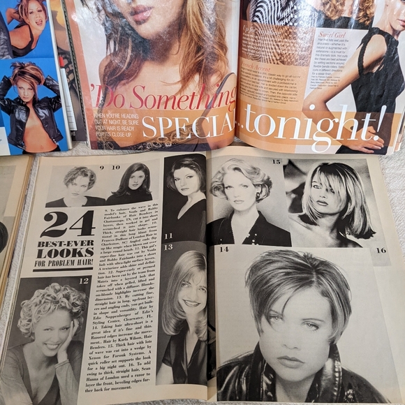 Vintage Y2K Hairstyles Spring Summer Sexy Long Short Ephemera Magazine 4 Lot Set - Picture 10 of 15